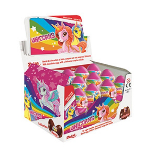 Picture of Zaini Surprise Choc Eggs Unicorns GF x24